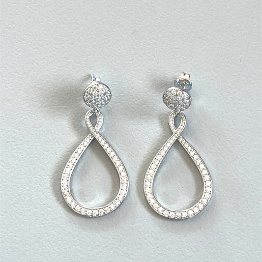 Celestial Grace Teardrop Loop Earrings