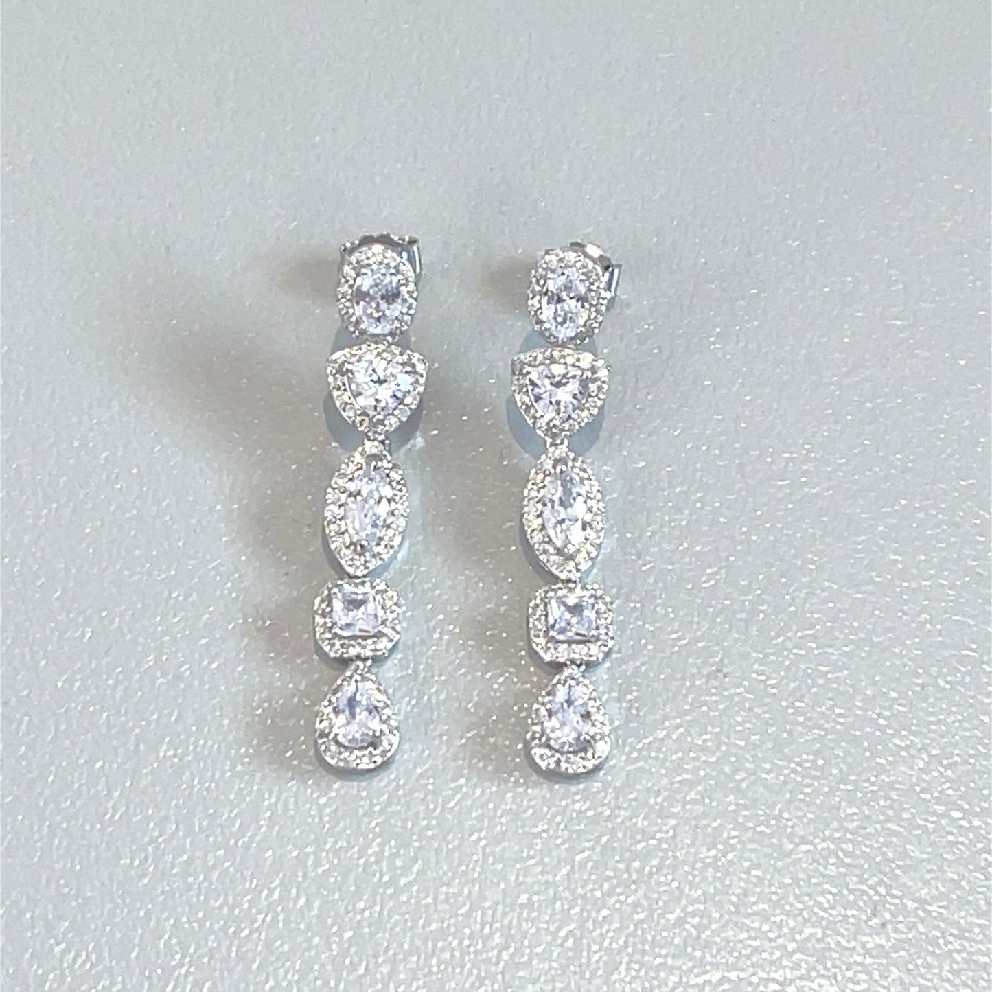 Vow & Radiance Multi-Cut Vertical Drop Earrings