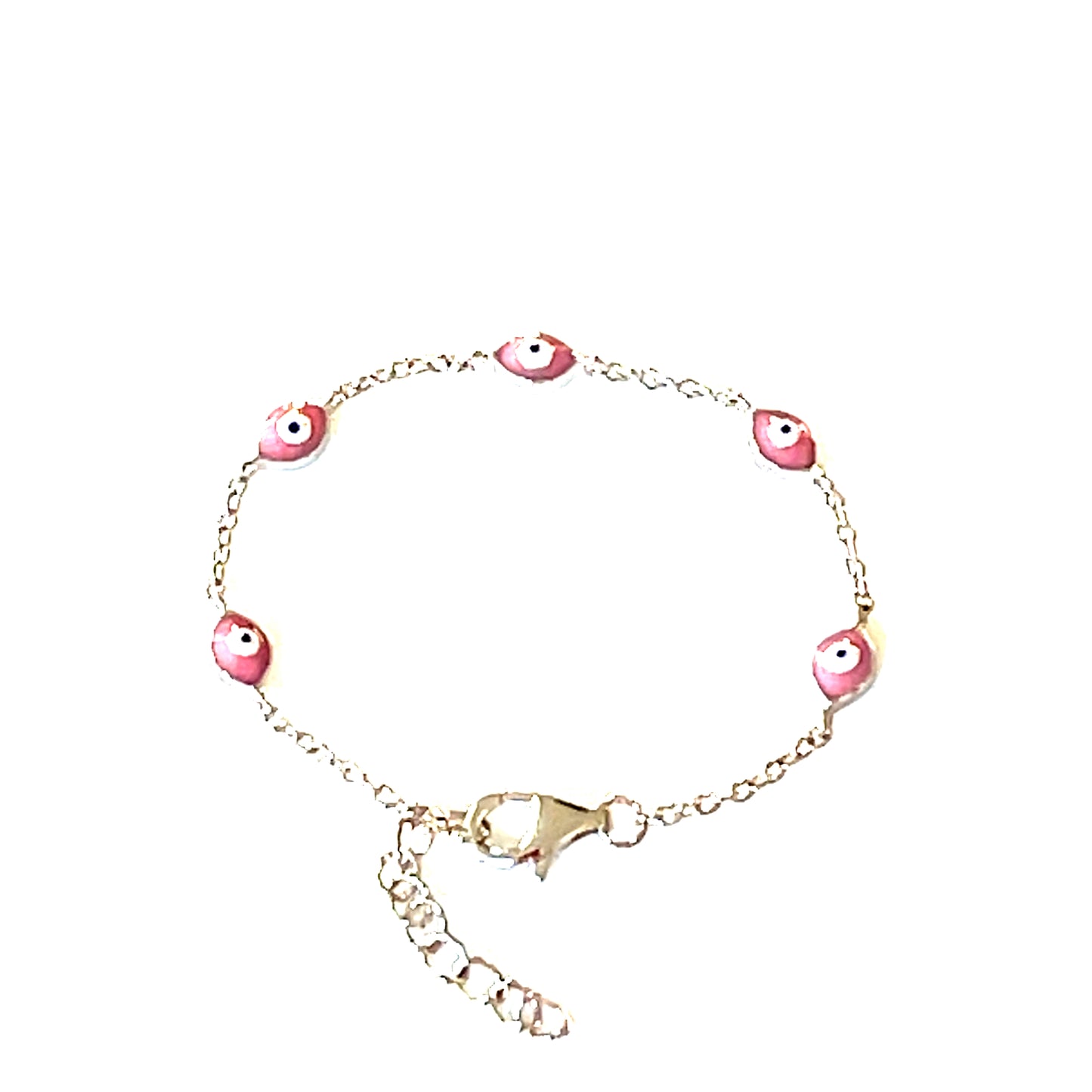 🧿 Kids’ Pink Guardian – Evil Eye Charm Bracelet