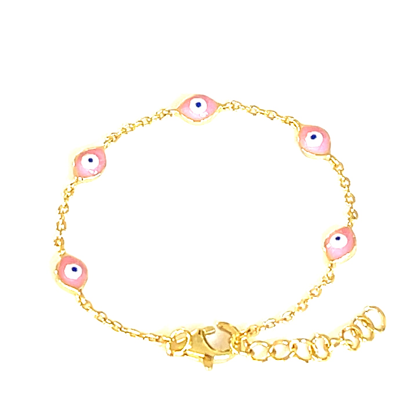 🧿 Kids’ Pink Guardian – Evil Eye Charm Bracelet
