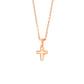 Small White Opalite Glow Cross Necklace
