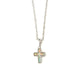 Small White Opalite Glow Cross Necklace