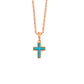 Petite Blue Opalite Cross Necklace
