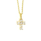 Mini CZ Classic Cross Necklace