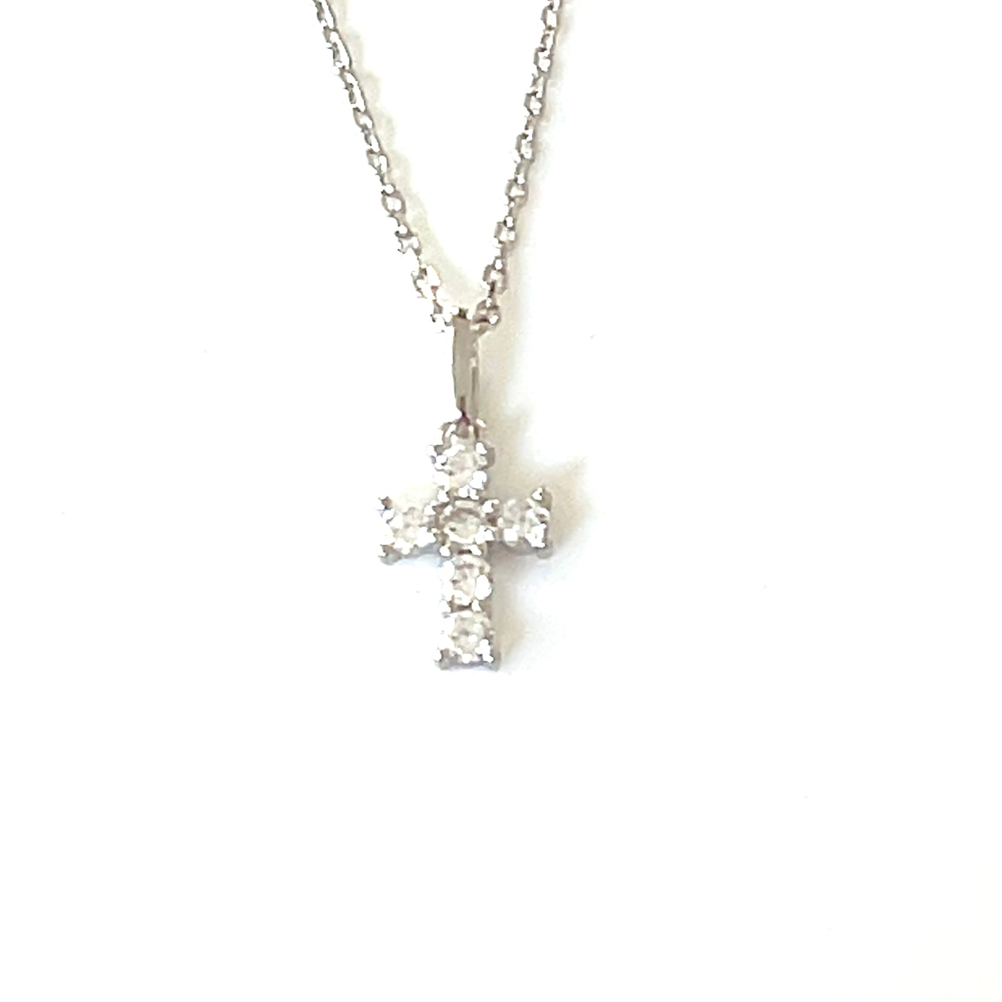 Mini CZ Classic Cross Necklace