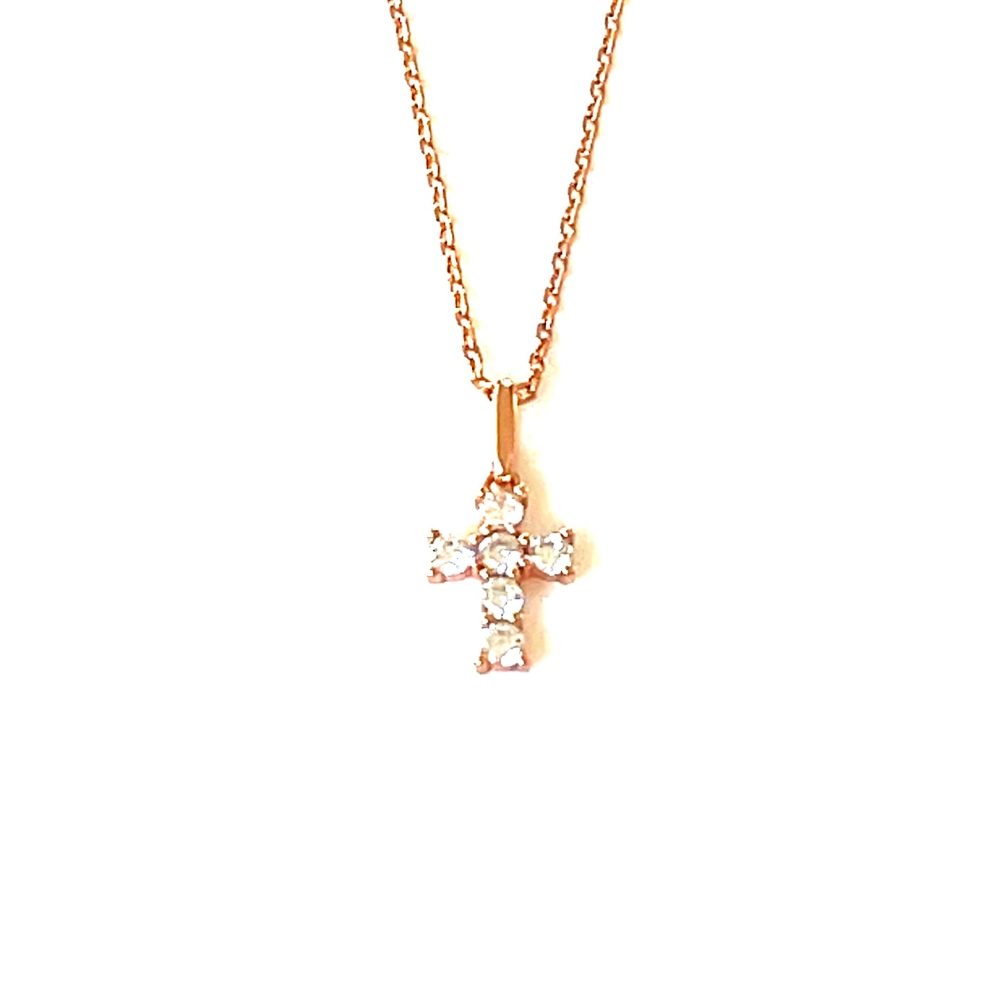 Mini CZ Classic Cross Necklace