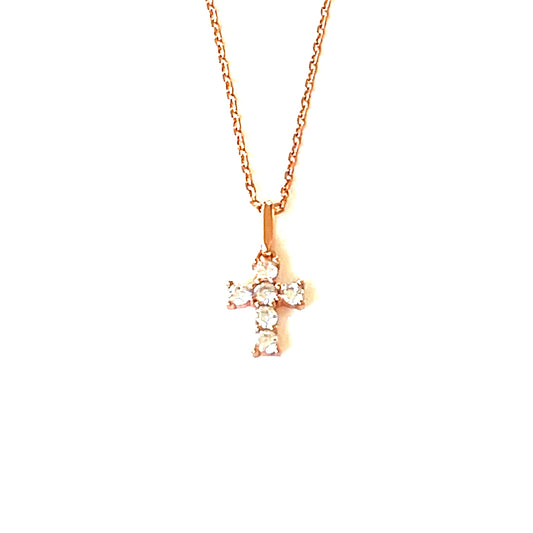 Mini CZ Classic Cross Necklace