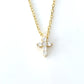 Sparkle Petite Cross Pendant: Brilliant-Cut CZ