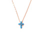 Blue Nano Turquoise cross-Vibrant Petite Cross Necklace
