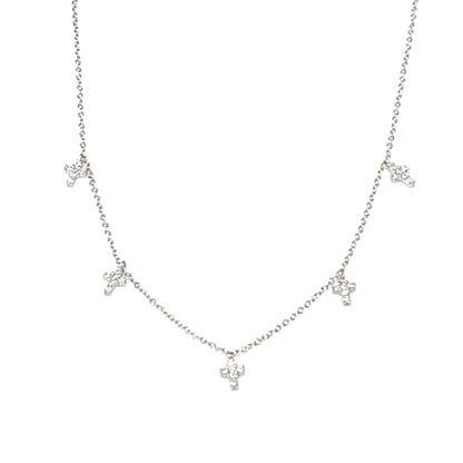 Luminous Grace- Five Tiny Cross necklace