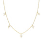 Luminous Grace- Five Tiny Cross necklace