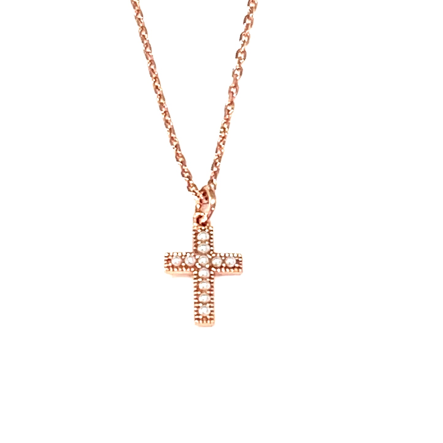 Signature Classic- Pearl Whisper Cross Necklace
