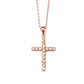 Signature Classic Cross Necklace – Vertical Pavé Edition