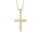 Signature Classic Cross Necklace – Vertical Pavé Edition