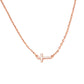 Luminous Grace: Petite CZ Pavé Horizontal Cross Necklace