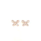 Silklike Baguette CZ Butterfly Stud Earrings