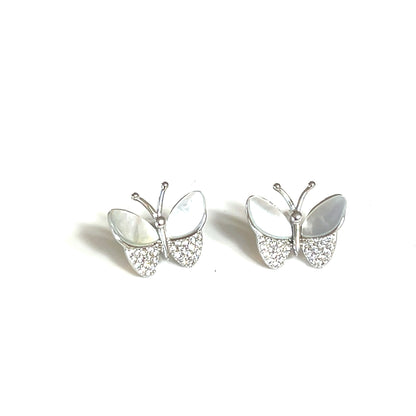 Iridescent Garden Butterfly Stud earrings