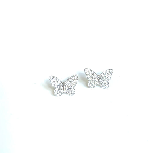 Garden Flutter CZ Stud Earrings