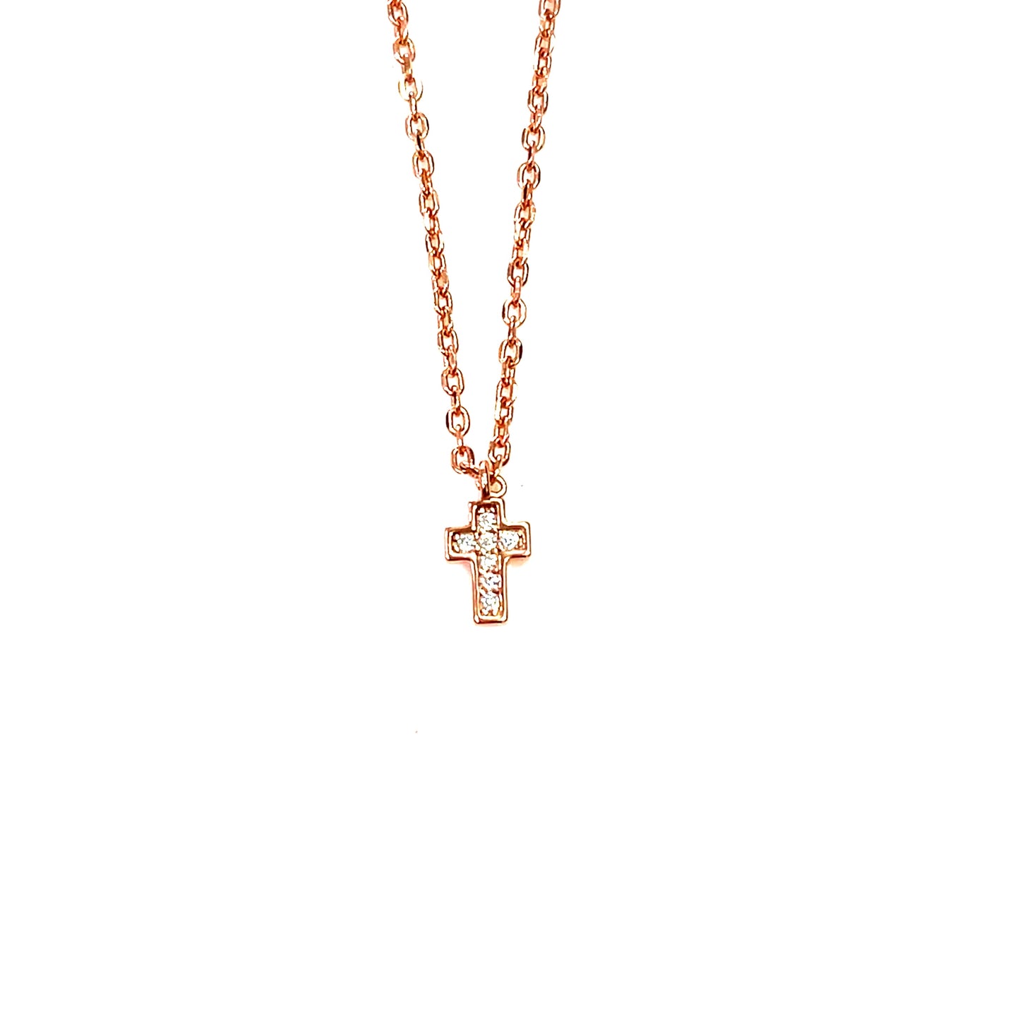 Whisper of Grace-Petite Cross Necklace