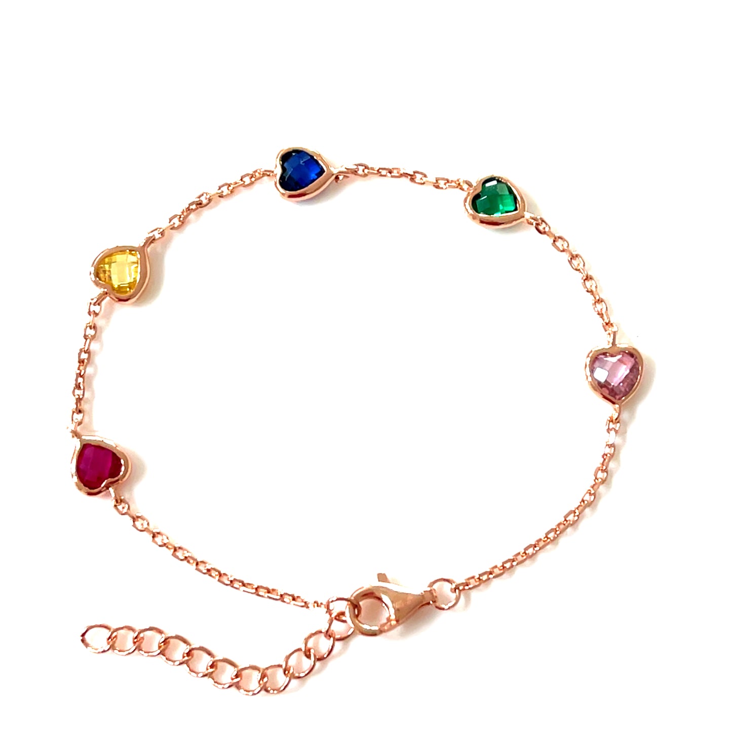 Rainbow Heart Bracelet