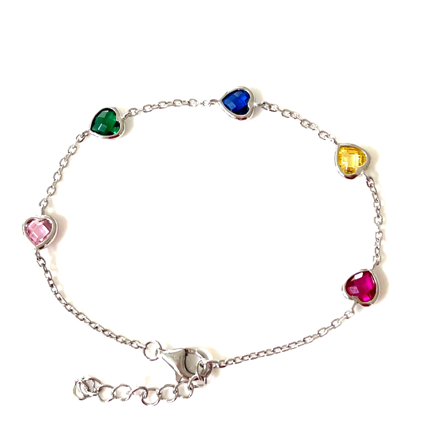 Rainbow Heart Bracelet