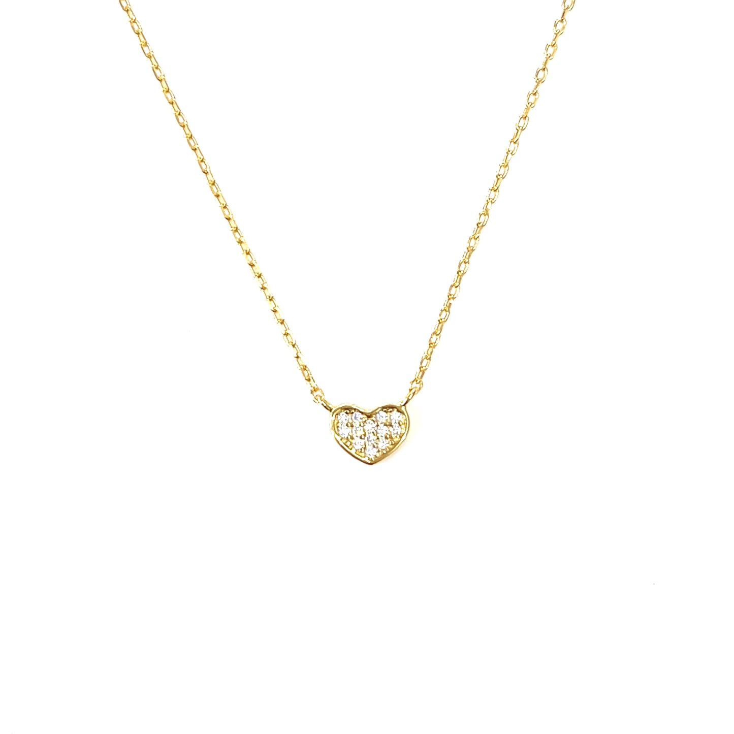 Petite Pavé Heart Necklace-Eternal Embrace