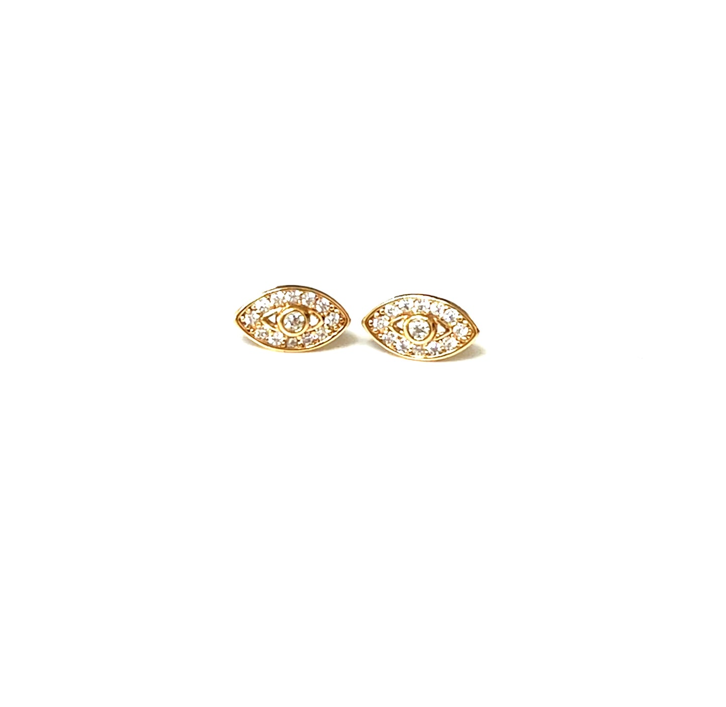 Divine Protection Stud Earrings – CZ & Sterling Silver