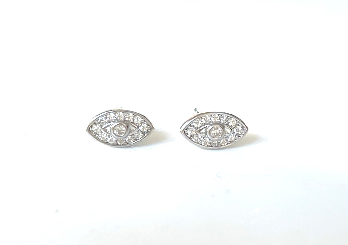 Divine Protection Stud Earrings – CZ & Sterling Silver
