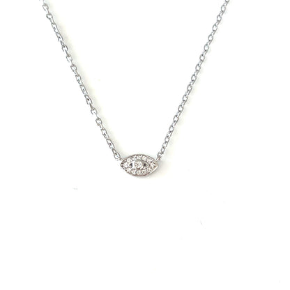 Divine Protection Necklace – CZ & Silver