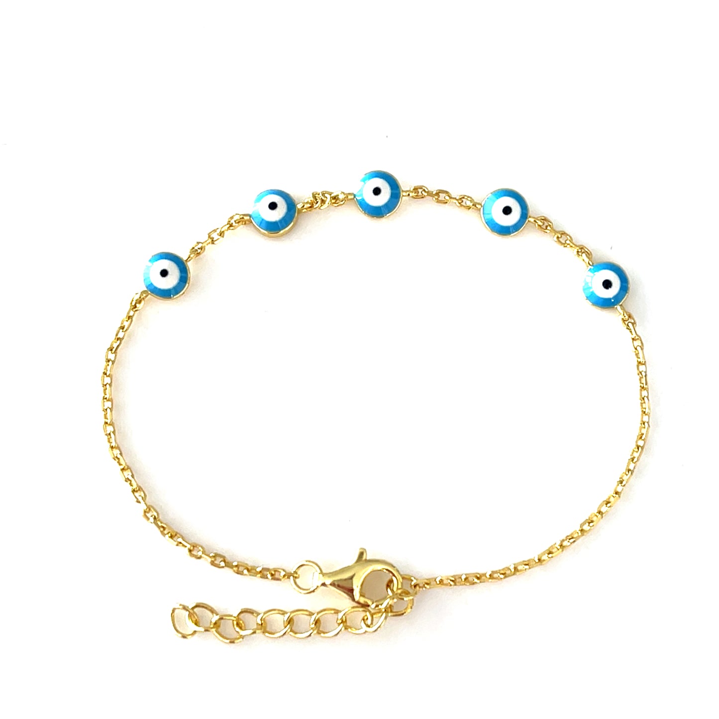 Divine Protection-5 Enamel Eye Bracelet