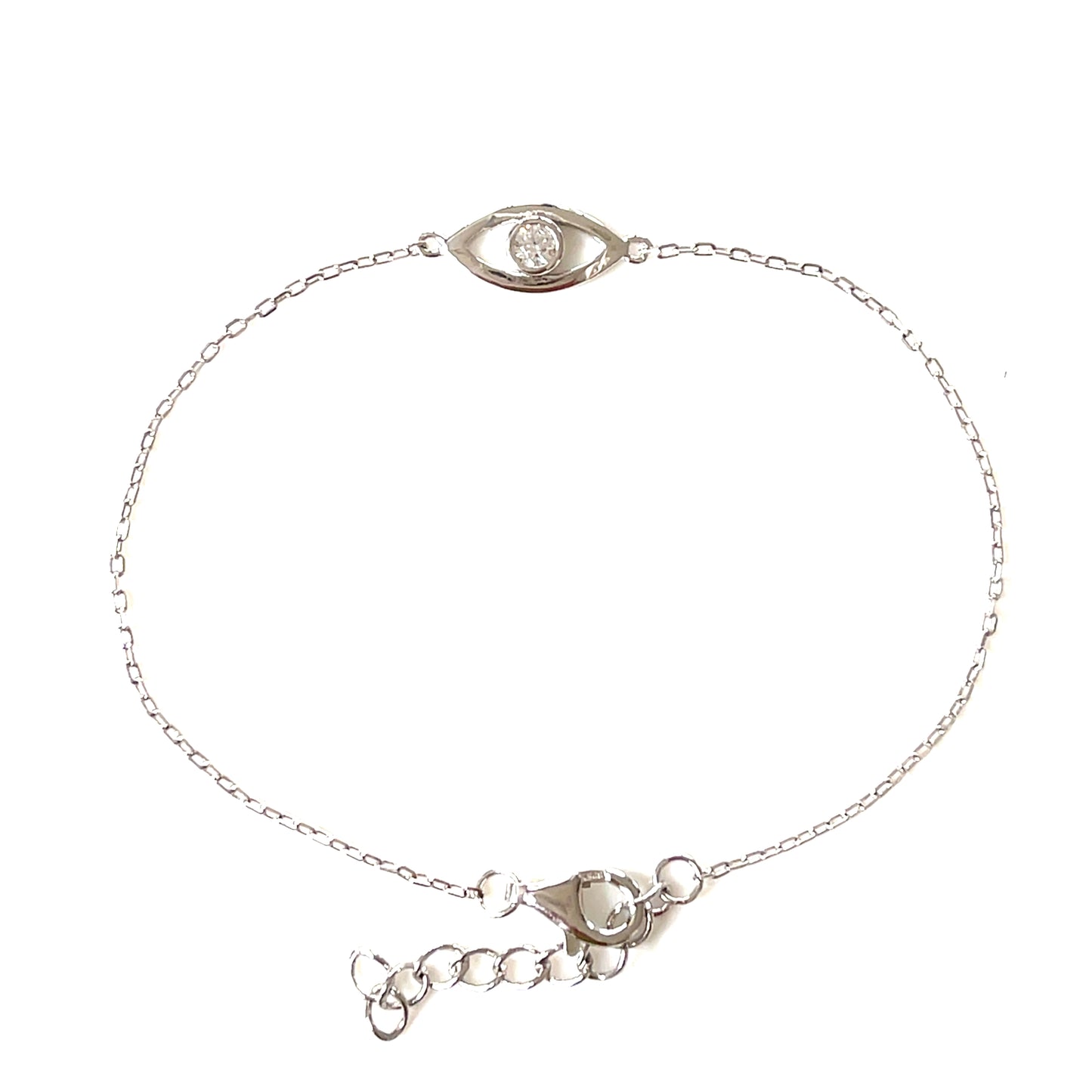 Divine Protection Eye Bracelet – Sterling Silver & CZ