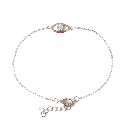 Divine Protection Eye Bracelet – Sterling Silver & CZ