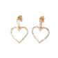 💎 Heart Baguette Dangling Earrings