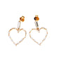 💎 Heart Baguette Dangling Earrings