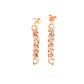 Glamour Link Earrings – Sterling Silver, CZ, 4.5 cm. Long