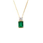 Emerald Radiance Duo Pendant – Sterling Silver