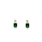 Emerald Elegance Drop Earrings – Sterling Silver