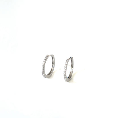 Eternity Radiance Medium CZ Hoop Earrings — 18mm