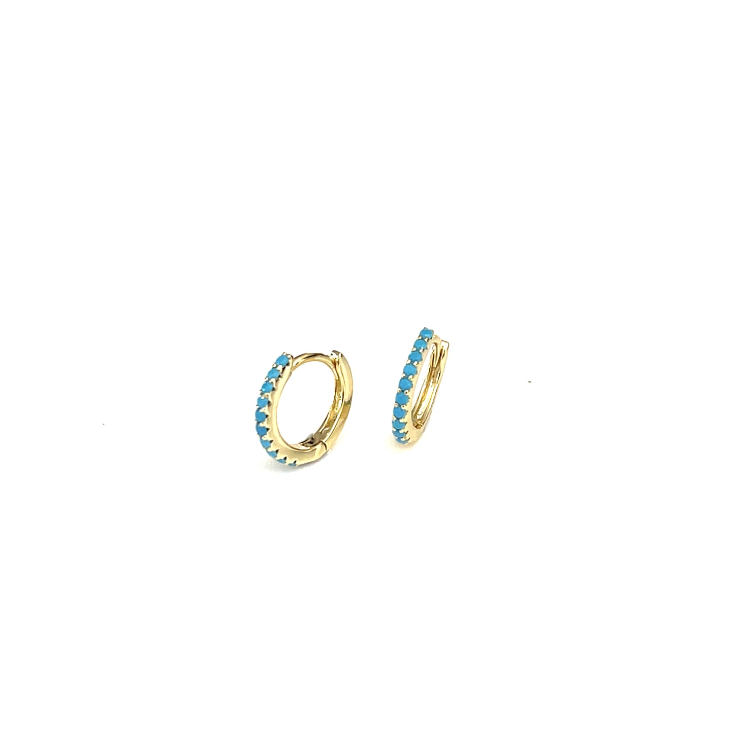 Eternity Radiance Turquoise Hoop Earrings — 13mm