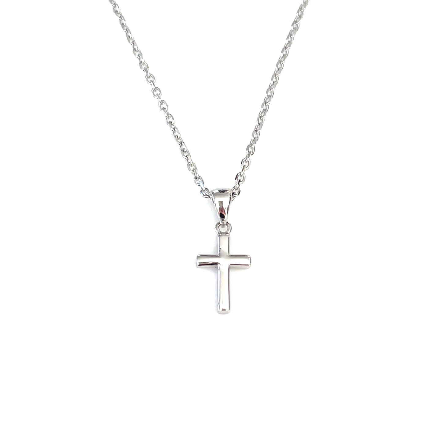 Classic Polished Cross Necklace — Medium size