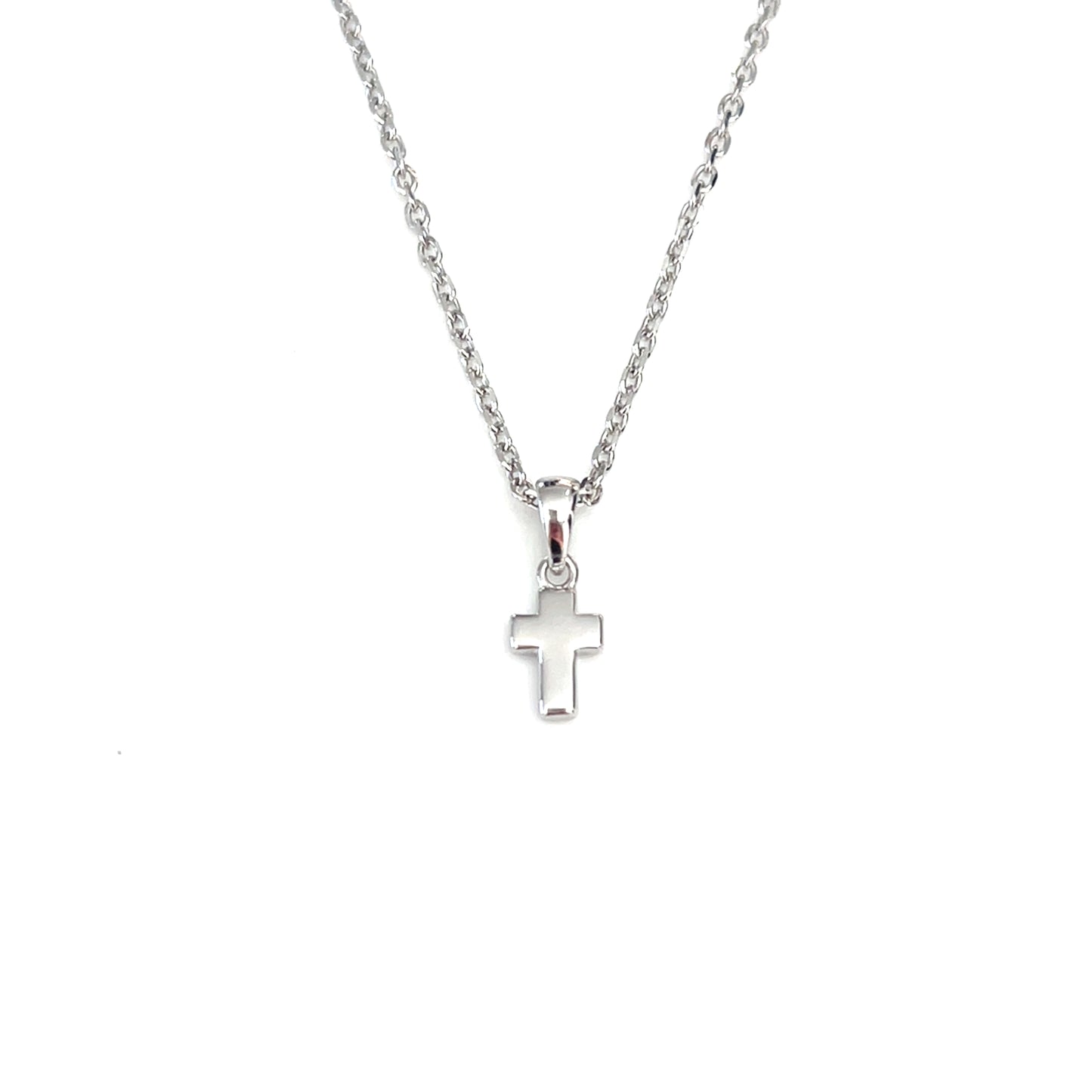 Classic Polished Cross Necklace -Small Cross