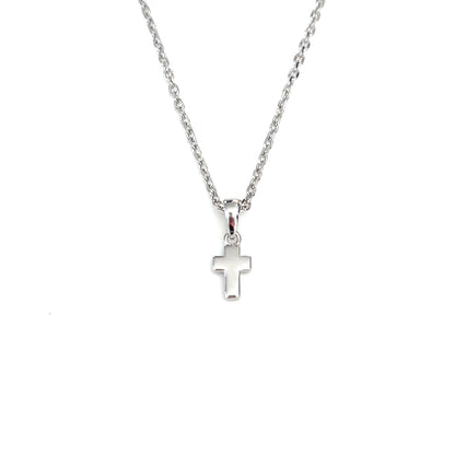 Classic Polished Cross Necklace -Small Cross