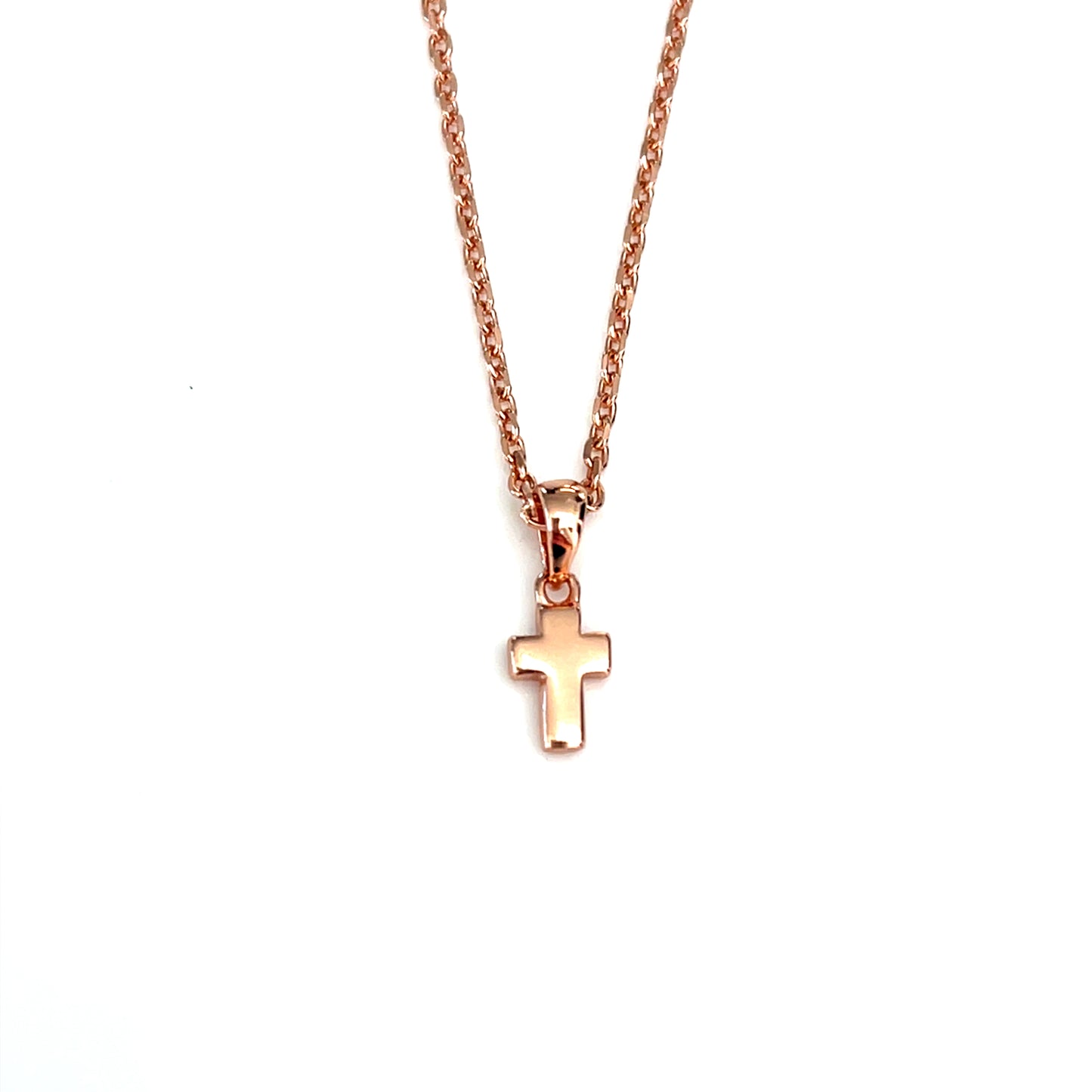 Classic Polished Cross Necklace -Small Cross