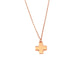 Petite Square Cross Necklace — Polished Finish