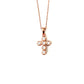 Modern Sparkle Cross Pendant Necklace – Round CZ Cluster