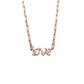LOVE Script Necklace in Sterling Silver with CZ Detailing