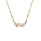 LOVE Script Necklace in Sterling Silver with CZ Detailing