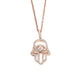 Celestial Grace – Hamsa Protection Necklace with CZ Centre