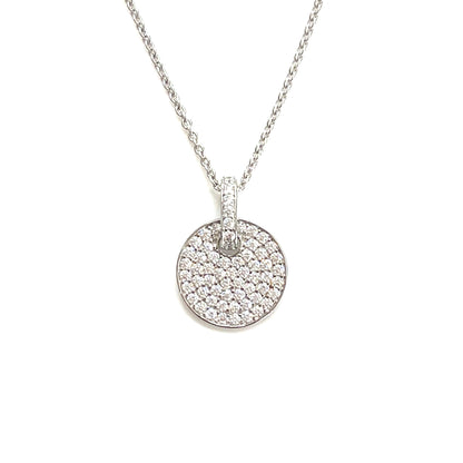 Celestial Grace – Fine Sparkle Disc Pendant