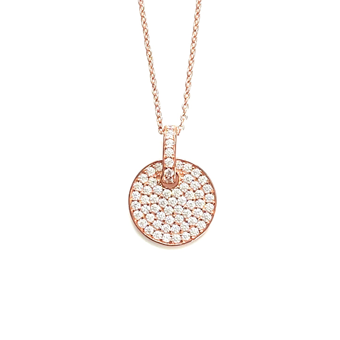 Celestial Grace – Fine Sparkle Disc Pendant